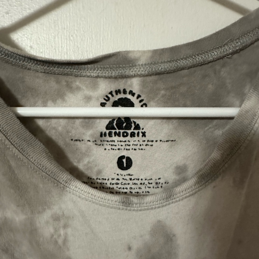 Gray tie-dyed Jimi Hendrix shirt